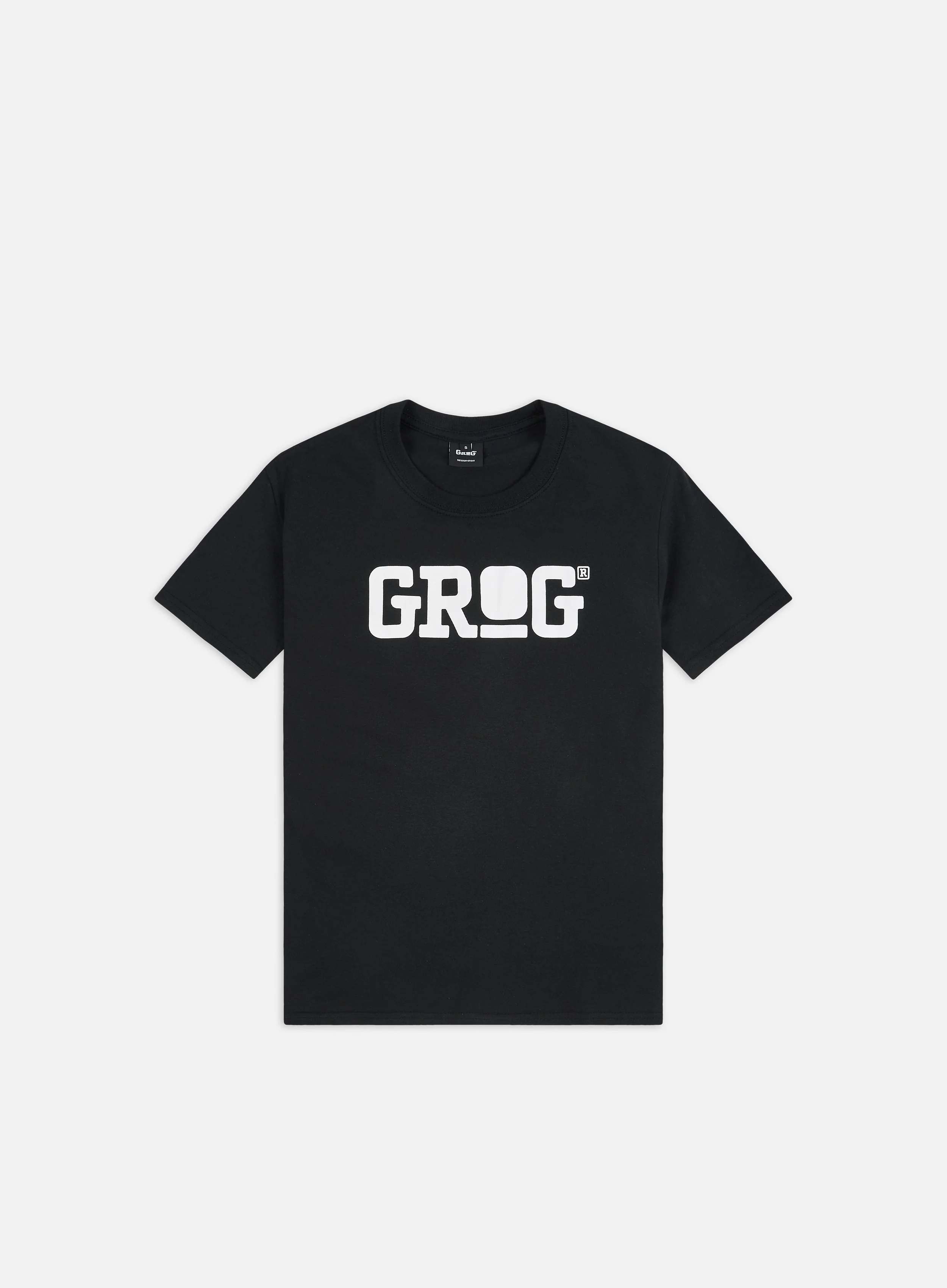 Grog Classic Logo T-shirt, Black/White
