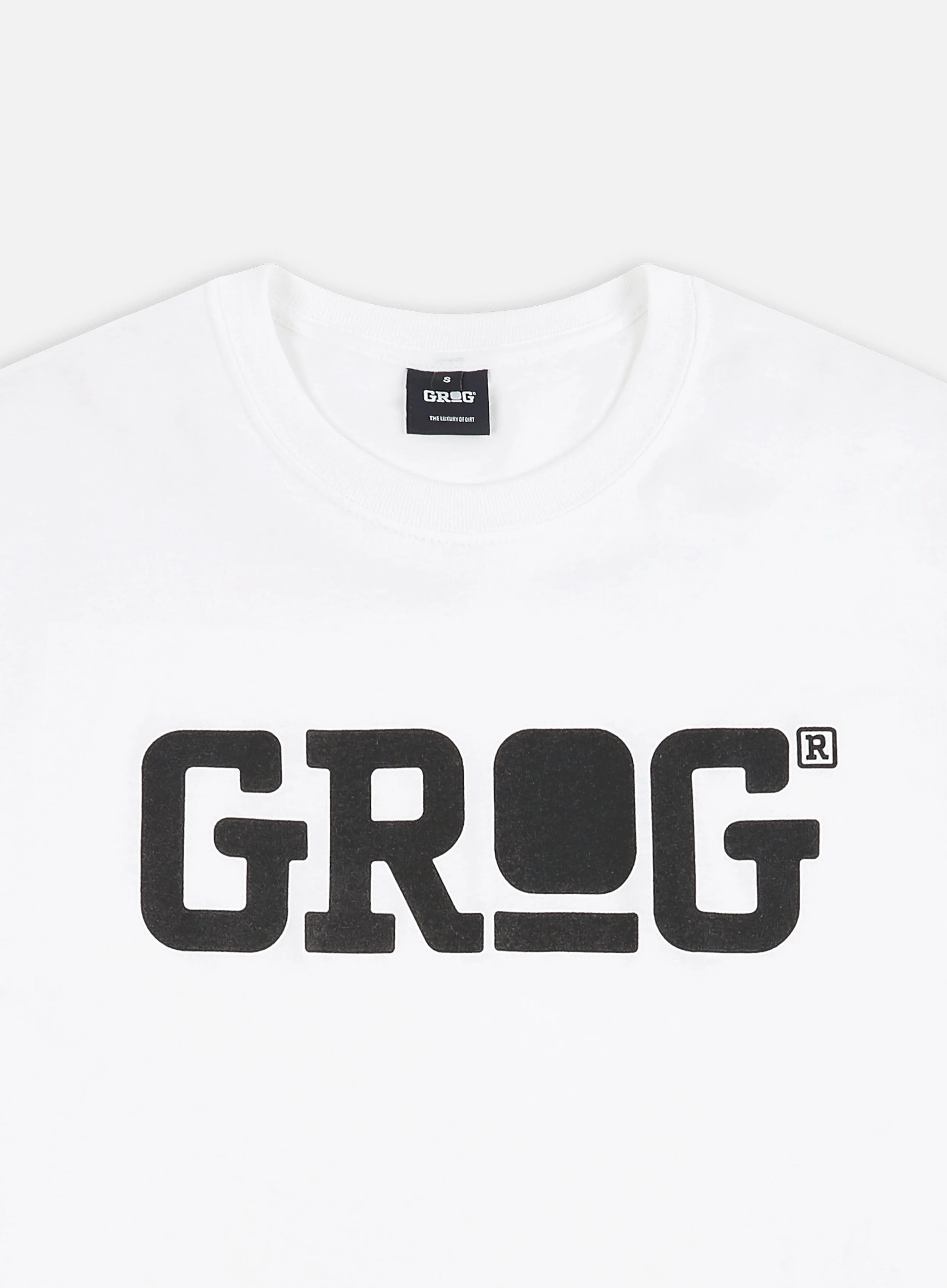 Grog Classic Logo T-shirt, White/Black - Image 3