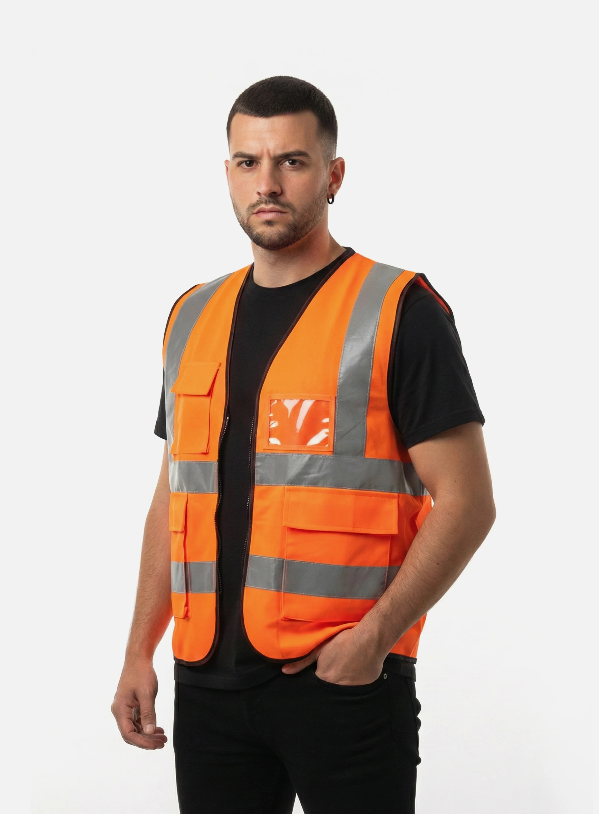 Spectrum Hi-InVisibility Vest, Hazard Orange - Image 3